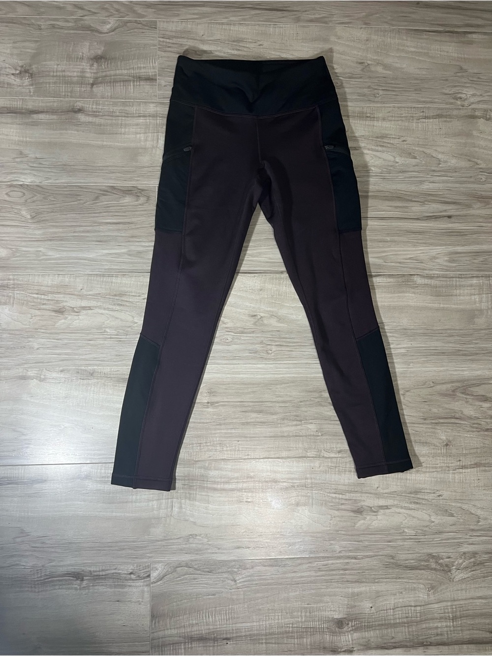 Active Life Plum and Black High-Waist Performance Leggings